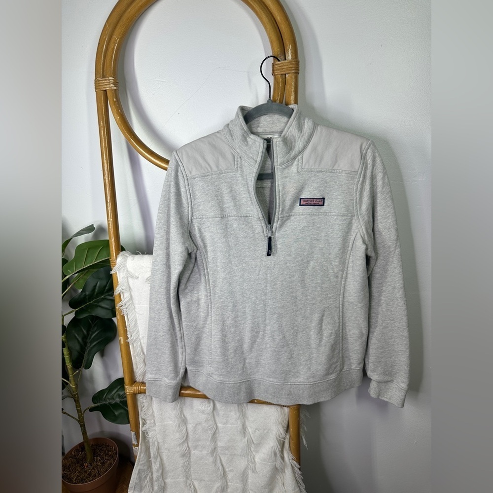 Vineyard Vines Grey Pullover Half Zip sz M